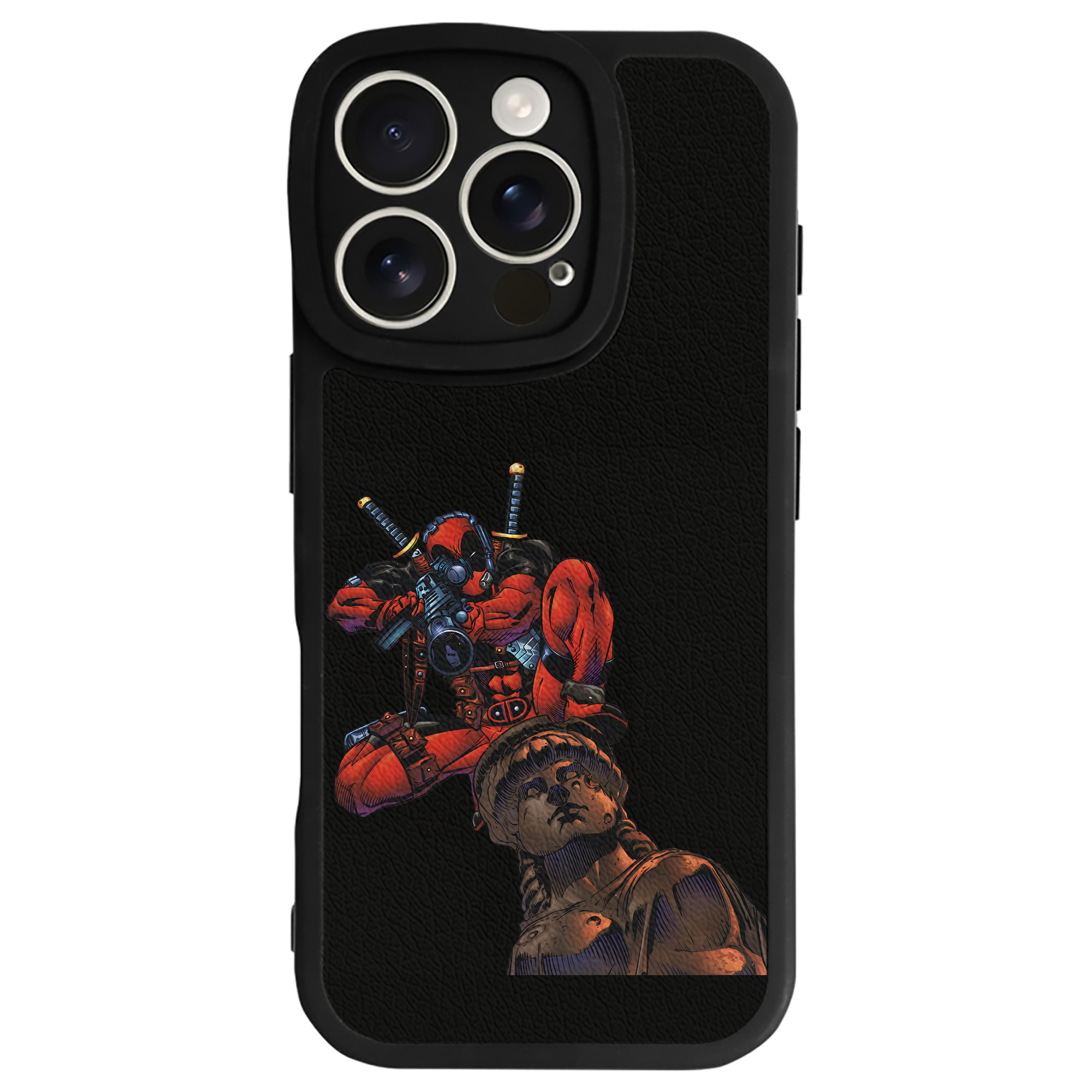 （画像用） Deadpool デッドプール 【iPhone 16シリーズ対応】シリコンスマホケース（レザー調） 材質：シリコン